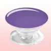 Soporte de Agarre para Teléfono de Silicona Transparente con Logo, Tipo Adhesivo Plegable, Color Sólido Simple Macaron, Soporte de Regalo para Ver Películas