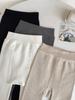 Leggings de Felpa para Niñas al por Mayor Otoño e Invierno con Bordes Fruncidos, Leggings Gruesos con Estilo para Abrigo Infantil, Pantalones Largos para Niñas Pequeñas