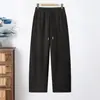 Pantalones de Mamá Primavera 2026 Nuevos Pantalones Casuales Pantalones para Mujeres de Mediana Edad y Mayores Pantalones Largos Sueltos Color Sólido Cintura Elástica Pantalones de Pierna Recta