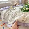 Colcha de Verano Auténtica de Encaje Suave como una Nube Grado Materno e Infantil, Relleno de Algodón Puro para Clima Cálido, Colcha Delgada Lavable a Máquina, Regalo