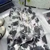 Novas Calças de Seda Gelo Estilo Chinês de Perna Larga para Mulheres, Novidade Primavera/Verão 2025 Cintura Alta Perna Reta Fluido Tie-Dye Tinta Calças Casuais