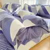 Conjunto de quatro peças espessado para lixar atacado simples conjunto de três peças para dormitório estudantil lavável à máquina amigo da pele peça única capa de edredom individual para casa