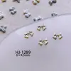 Celebridad de Internet Mini Nueva Aleación Pajarita Joyería para Uñas Plata Estéreo Dulce y Genial Arte de Uñas Decoraciones para Uñas