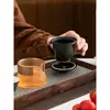 Juego de té de viaje de vidrio, taza exprés portátil, bolsa personal, apto para exteriores, taza de té Kung Fu, tetera