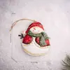 Lata de Natal de Novo Produto Transfronteiriça Pingente de Boneco de Neve Decoração de Árvore de Natal Pingente Boneco de Neve Vermelho de Natal
