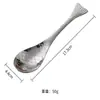 Cuchara para Koi de Acero Inoxidable 304 Cuchara Creativa con Cola de Pez Cuchara para Comer de Adulto para el Hogar Cuchara para Beber Venta al por Mayor