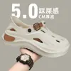 Chanclas de Playa para Casa, Zuecos de Suela Gruesa de Tacón Alto para Mujer, Sandalias de Eva Antideslizantes para Dedos de los Pies para Hombre en Verano