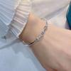 Tiktok Influenciador Rede Pequena Cintura Pulseira Sólida Estudante Feminina Simples Moda Versátil Luxo Leve Pulseira de Empurrar e Puxar Senso Atacado