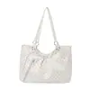 Bolsa Tote Grande de Bolinhas Estilo Coreano Feminina 2026 Chegada Nova de Verão Moda Casual Diária Bolsa de Ombro Único para Sobrancelha