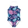 Suministro Directo Transfronterizo de Trajes de Baño Infantiles, Ropa de Protección Solar Infantil de una Pieza para Natación de Competición, Trajes de Baño para Niñas Florales Lindos Hechos a Medida
