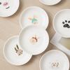 Amazon Silicone Antiderrapante Cerâmica Bandeja Gato Tigela Gato Pet Lanche Comida Gato Bandeja de Lata Bacia Comida Gatinho Suprimentos Pet