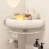 Estante Triangular de Almacenamiento para Baño sin Taladro, Montado en la Pared, para Uso en el Hogar, Estante Organizador de Esquina Multifuncional