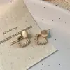 Brincos de Pérola Rombus Olho de Gato Cubo de Açúcar, Luxo Acessível, High-End, Brincos Elegantes e Atmosféricos para Mulheres, Brincos e Presilhas Únicos