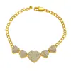 Pulsera clásica de personalidad con costuras de corazón de nuevo estilo hip-hop europeo y americano