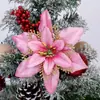 Decoración navideña regalos flores navideñas multicolor adornos colgantes para árbol de Navidad accesorios de decoración DIY
