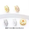 Zirconita Microincrustada que Conserva el Color Espaciadores Huecos de Agujero Grande para Pulsera Collar DIY Hechos a Mano Cuentas Sueltas Accesorios de Cristal Materiales