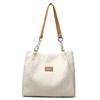 Bolsa Tote de Veludo Cotelê de Grande Capacidade Bolsa de Axila com Corrente Bolsa Feminina Exportação Transfronteiriça Nova Tendência Simples Bolsa de Ombro para Trabalho