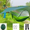 Hamaca Antimosquitos Columpio de Apertura Rápida Nailon Red para Mosquitos Estilo Camping al Aire Libre Patio Antidesgarro Tela de Paracaídas Doble Antivuelco