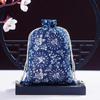 Bolsa de Algodão e Linho Estampada com Cordão, Bolsa com Cordão de Artemísia Repelente de Mosquitos à Base de Ervas, Bolsa de Embalagem para Armazenamento de Joias, Colar
