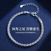 Pulsera de Cola de Fénix de Plata S925 Nalan Estilo Ins Nicho Patrón de Cielo Estrellado Pulsera Oval Hueca Forma de Gota de Agua S7407