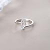 Anillo de Plata de Ley S925 con Letra Moda Elegante Lujo Accesible Diseño de Nicho Dedo Índice 2022 Nuevo Estilo Caliente de Moda