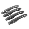 Aplicável ao 09-12 Fit Capa Protetora Decorativa para Maçaneta de Porta de Carro Kit de Carroceria Pequeno Modificação de Carro Fibra de Carbono