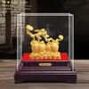 Adorno chapado en oro con significado auspicioso, "Todo sale como deseas", con forma de caqui, adecuado como regalo de inauguración de casa o negocio para decoración del hogar, compañías de seguros y tiendas 4S