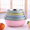 Acero inoxidable colorido Juego de tres piezas de cuenco colorido juego de tres piezas cinco piezas olla para condimentos cuenco para verduras cuenco para frutas traje regalo