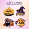 Halloween Desenho Animado Abóbora Fofa Saco de Doces Etiqueta para Pendurar Festival de Biscoitos de Assar Cartão Quadrado Decorativo Laminado