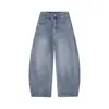 Pantalones Vaqueros Curvos Estilo Retro Americano para Hombre 2026 Otoño Invierno Nueva Marca de Moda Patchwork Lavado Sueltos Traviesos Geniales Micro Acampanados Largos