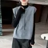 Chaleco de punto 100% lana pura para mujer, moderno y elegante, nuevo modelo primavera y otoño 2026, suéter chaleco de cuello redondo para exteriores