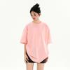 Tops de Verão Off-Shoulder de Manga Curta em Algodão Puro de Fio Duplo com Três Listras, Peso Pesado 260g, para Homens e Mulheres, Tendência Americana Camisetas de Casal