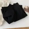 Suéter Casual de Punto Fino con Rayas Multicolores Estilo Coreano Otoño e Invierno Versátil de Manga Larga Prenda Interior 2024 Básico Efecto Adelgazante Suéter de Cuello Alto Medio Casual