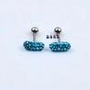 Corea del Sur acero titanio diamante completo clavo de oreja de píldora clavo de hueso de oreja personalidad moda aretes europeos y americanos aretes 4 mm joyería para piercing