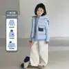 Tutu Elefantinho Infantil Novo Conjunto de Duas Peças Camisola de Tricô com Capuz Camada Quente Fashion Simples Outono e Inverno