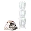Cesta de Lavandería Sucia de Doble Capa Estilo Nórdico para el Hogar, Estante de Almacenamiento Doméstico, Cesta Móvil de Almacenamiento de Ropa Sucia para Baño