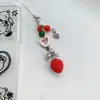Pendente para Celular Estrela Borboleta Laço Rosa Coração de Menina Pingente de Câmera CCD Enfeite Pendente Artesanal com Contas Pendurado na Bolsa