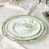 Serie Lirio del Valle Verde Esmeralda Juego de Platos de Cerámica para Comida Occidental Plato para Pasteles de Gama Alta Plato Francés