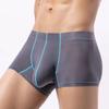 Comércio exterior venda quente entrega em uma peça cueca boxer masculina de seda gelada separação de projétil confortável respirável convexa sexy moda europeia e americana