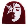 Amazon Explosiones Transfronterizas Sombrero de Punto Jacquard para Cabeza de Mujer Sombrero Jacquard Popular Europeo y Americano para Hombre y Mujer Sombrero Facial Hip-hop Europeo y Americano