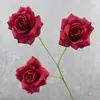 Rosa Artificial Decoración de Boda Decoración del Hogar Rosa de Diamante de 3 Cabezas Arreglo de Flores de Seda Decoración de Escenario para Sala de Transmisión en Vivo Flores Artificiales