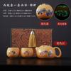 Segmento Dorado Morado Lodo Arena Púrpura Olla Xishi Un Juego de Té de Una Olla Dos Tazas Juego en Caja de Regalo Tendencia Nacional Creativo Cultural Souvenir de Negocios Regalo