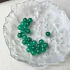 Acessórios para Joias com Contas Redondas de Ágata Verde Natural Feitos à Mão DIY Acessórios para Pulseiras Combinando Contas Soltas Venda por Atacado em Estoque