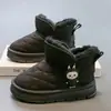 Botas de Nieve de Dibujos Animados para Niñas 2026 Nuevas Botas de Algodón Forradas de Piel de Invierno Zapatos de Algodón para Niños Botas de Algodón Engrosadas Forradas de Felpa para Niñas Pequeñas