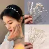 Diadema Retro Estilo Coreano Piedra Ojo de Gato Cabeza de Diamante para Mujer Pinza Fina de Aleación Diadema de Flores Hojas de Gama Alta Nicho Súper Inmortal