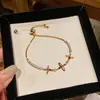 Pulsera de Zirconia con Flor Ultra Brillante Transfronteriza, Pulsera de Lujo Ligero de Nicho de Gama Alta, Joyería de Diseño Versátil y Elegante