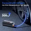 Bomba de Aire Inalámbrica Portátil para Coche Pantalla Digital Multifuncional Inflador de Emergencia para Vehículos Eléctricos Inflador de Neumáticos