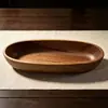 Bandeja de té de nogal vintage, bandeja de té dividida estilo chino, juego de té, plato de postre, plato para merienda de la tarde, plato de frutas