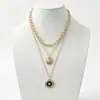 Cadena de Perlas Oceánicas de Venta Caliente Transfronteriza Europea y Americana Cadena para Clavícula de Mujer Colgante de Estrella de Mar y Concha Collar Multicapa Apilable Venta al por Mayor