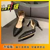 Tacones Plateados de Tacón Alto para Mujer Estilo Coreano con Moño, Regalo para Adultos, Elegantes Zapatos de Boda con Lentejuelas y Cristales de Punta Fina, Estilo Chanel
